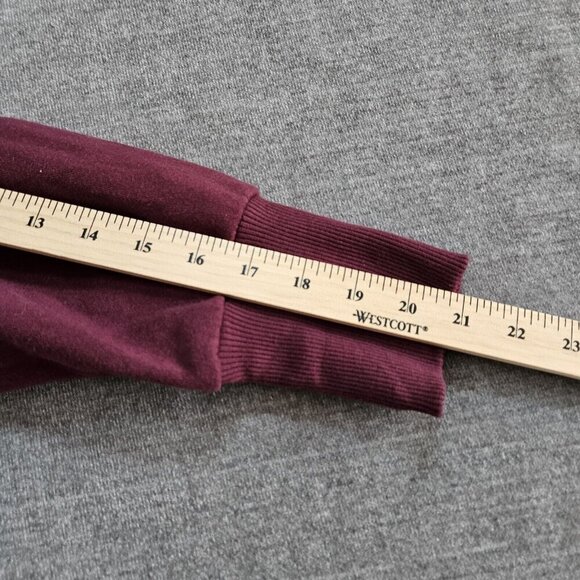 Zara Sweater Dress Womens M Burgundy LS Strech Pleated Back Short Preppy - Picture 5 of 16